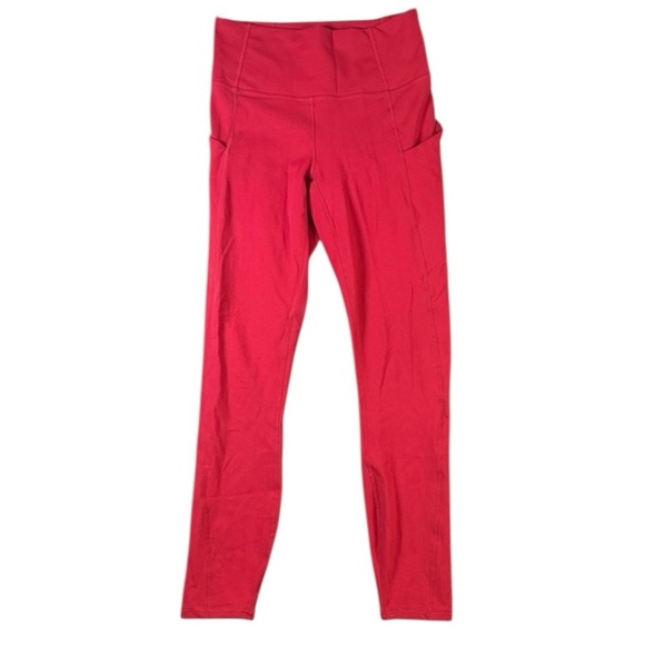 Fabletics Pureluxe Red High-Waisted with Side Pockets Leggings XS - Picture 8 of 10